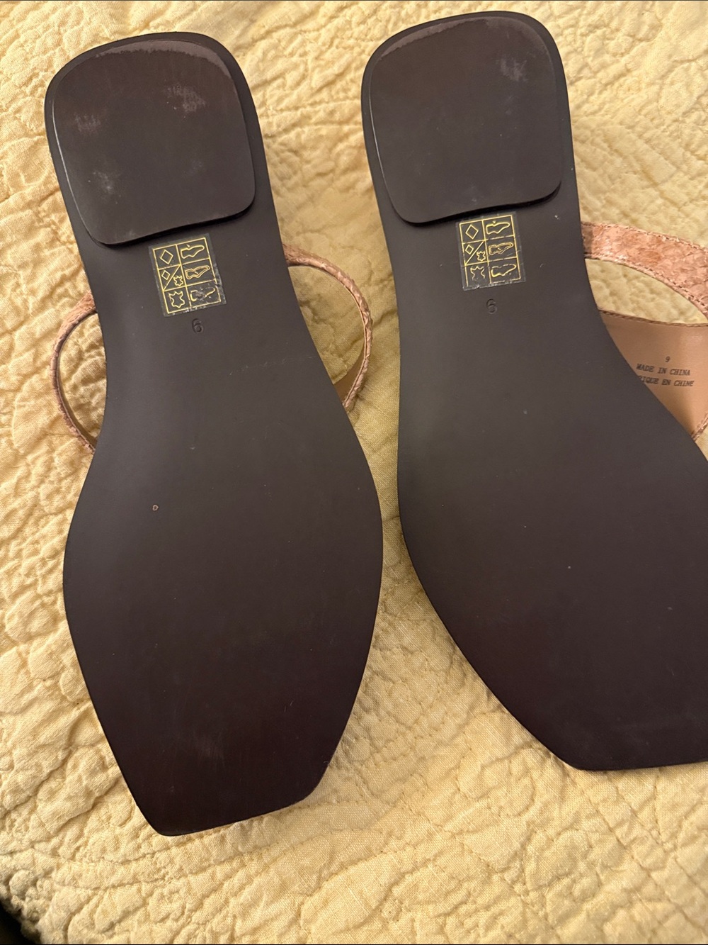 Jeffrey Campbell Brown Snake-Embossed Toe-Post Sandals - Picture 3 of 6